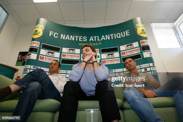 Michel DER ZAKARIAN / Xavier GRAVELAINE / Baptiste GENTILI - - Entrainement du FC Nantes -