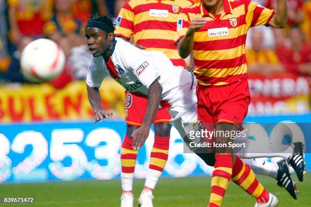 Peguy LUYINDULA - - Lens / PSG - 2eme journee de Ligue 1 - 2007/2008 -