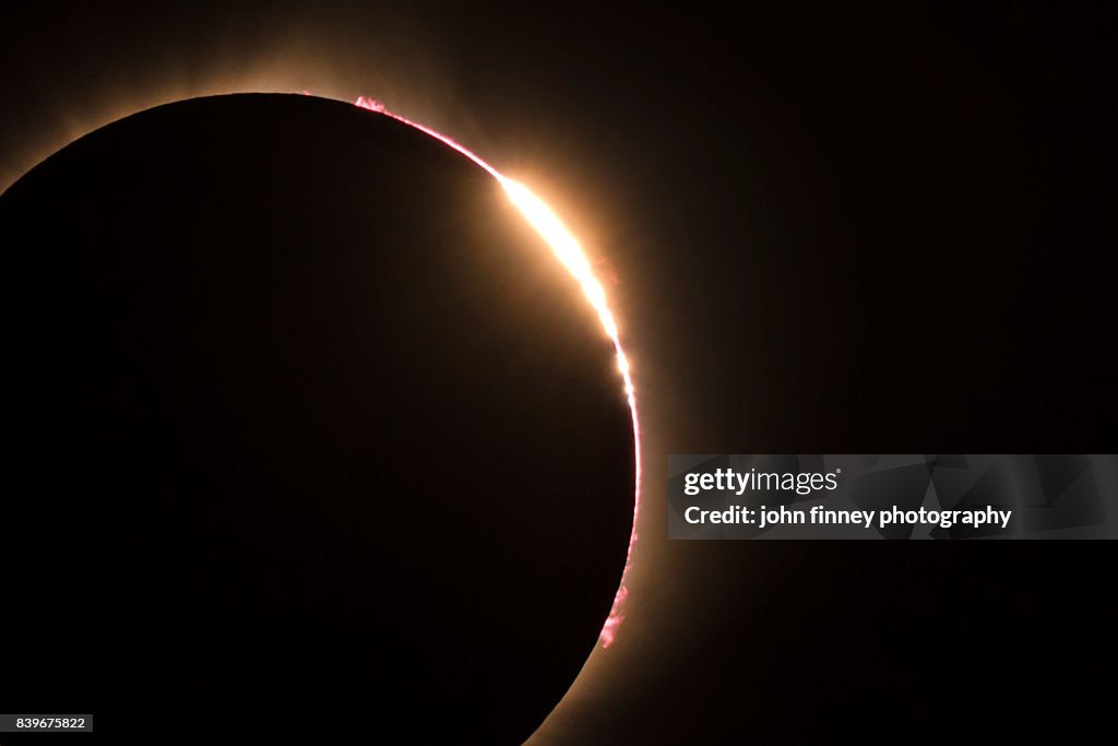 Total eclipse 2017. Diamond ring.