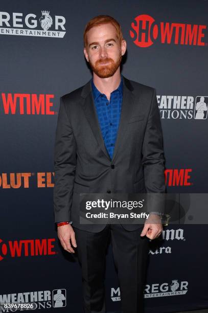 Comedian Andrew Santino attends the Showtime, WME IME and Mayweather Promotions VIP Pre-Fight party for Mayweather vs. McGregor at T-Mobile Arena on...