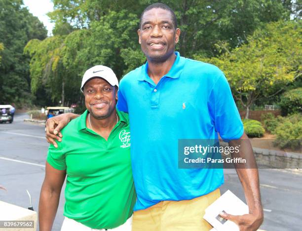 Chris Tucker and retired NBA player Dikembe Mutumbo at Chris Tucker Foundation Celebrity Golf Tournament at Stone Mountain Golf Club on August 26,...