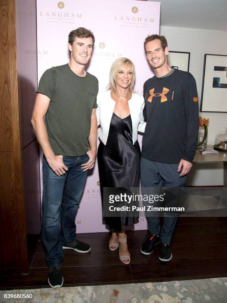 Professional tennis players Jamie Murray, Executive Fashion and Beauty Editor Harper's Bazaar, Avril Graham and Andy Murray attend US Open Weekend:...