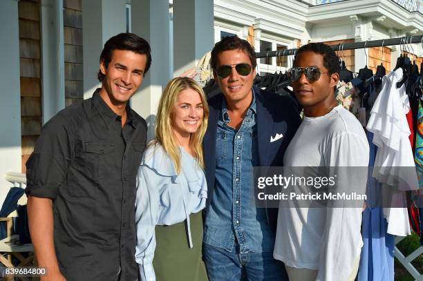 Renato Freitas, Amanda Hearst, Fabian Basabe and Hassan Pierre attend Anne Hearst McInerney and Jay McInerney's celebration of Amanda Hearst and...