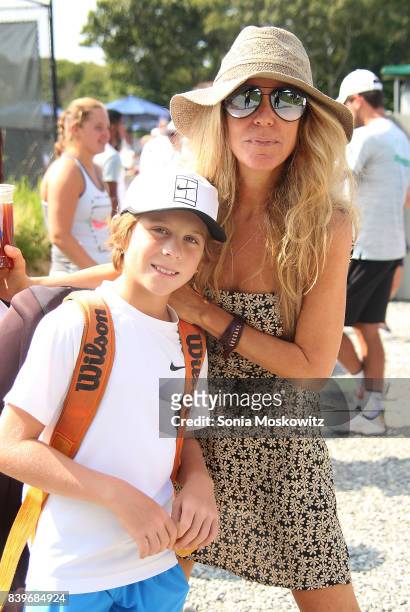 Theo Murphy and Marci Klein attend the Third Annual Johnny Mac Tennis Project Pro Am Event at Sportime on August 26, 2017 in Amagansett, New York.
