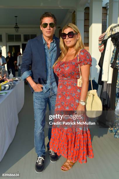 Fabian Basabe and Claudine De Niro attend Anne Hearst McInerney and Jay McInerney's celebration of Amanda Hearst and Hassan Pierre's Maison de Mode...