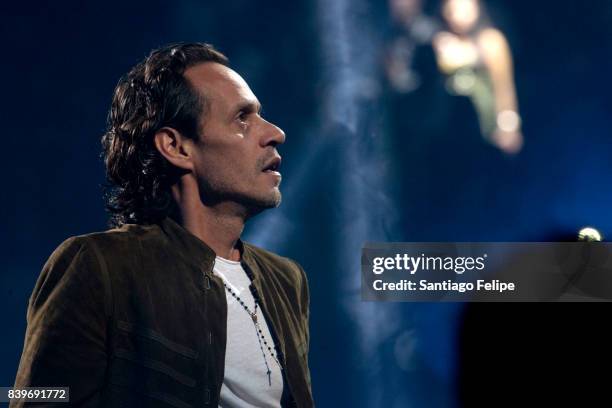 Marc Anthony performs onstage during his 'Full Circle Tour' at Madison Square Garden on August 26, 2017 in New York City.