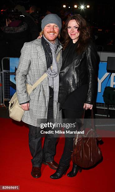 Leigh Francis and guest attends the UK premiere of 'Yes Man' at Vue Leicester Square on December 9, 2008 in London, England.