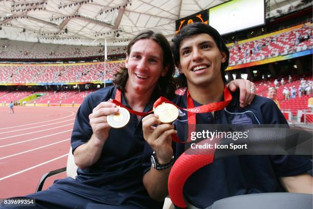 Lionel MESSI / Sergio AGUERO - - Argentine / Nigeria -Finale du Football - Jeux Olympiques 2008 - Pekin,