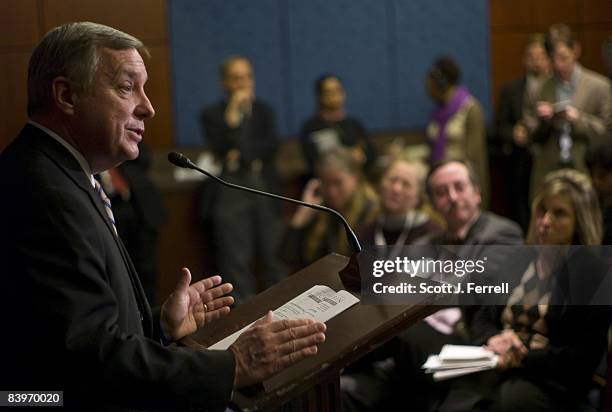 Dec. 09: Sen. Richard J.Durbin, D-Ill., answers questions on the arrest of Illinois Gov. Rod R. Blagojevich on federal corruption charges. Durbin had...