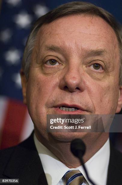 Dec. 09: Sen. Richard J.Durbin, D-Ill., answers questions on the arrest of Illinois Gov. Rod R. Blagojevich on federal corruption charges. Durbin had...