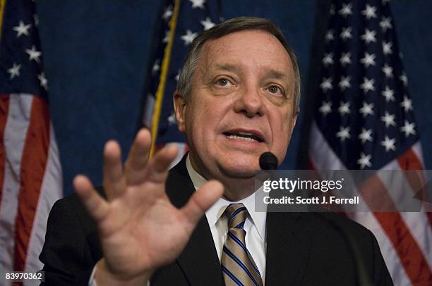 Dec. 09: Sen. Richard J.Durbin, D-Ill., answers questions on the arrest of Illinois Gov. Rod R. Blagojevich on federal corruption charges. Durbin had...