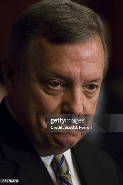 Dec. 09: Sen. Richard J.Durbin, D-Ill., answers questions on the arrest of Illinois Gov. Rod R. Blagojevich on federal corruption charges. Durbin had...