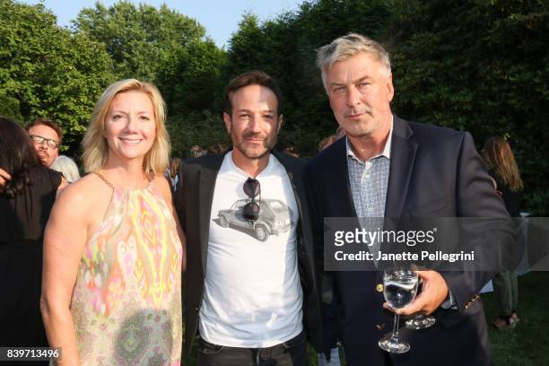 Anne Chaisson, Bryan Fogel and Alec Baldwin attend the Hamptons International Film Festival SummerDocs Series Screening of ICARUS on August 26, 2017...