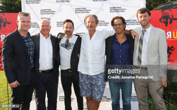 Jon Bertain, Jim Swartz, Bryan Fogel, David Fialkow, Dan Cogan and David Nugent attend the Hamptons International Film Festival SummerDocs Series...