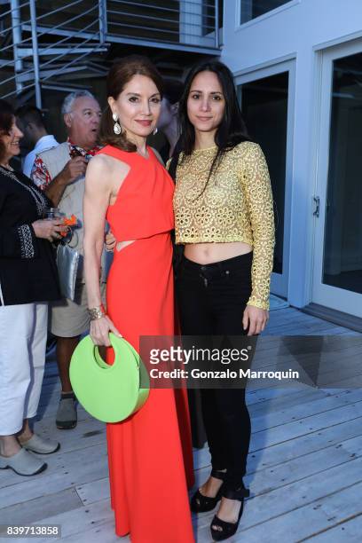 Jean and Elizabeth Shafiroff attend the John Bradham and Jean Shafiroff Host Cocktails for Best Friends Animal Society at Private Residence on August...