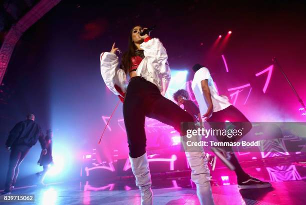 Sammi Sanchez performs onstage during MTV & Taco Bell present "Best New Artist" Night for "VMA Weekend" at Avalon on August 26, 2017 in Hollywood,...