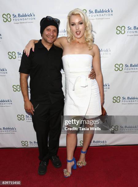 Neil D'Monte and actor Hollin Haley at the 2nd Annual St. Baldrick's Ever After Ball at CBS Studios on August 26, 2017 in Los Angeles, California.