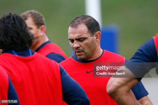 Raphael IBANEZ - - Entrainement de l'equipe de France a Marcoussis - Coupe du Monde 2007 - CNR Marcoussis -