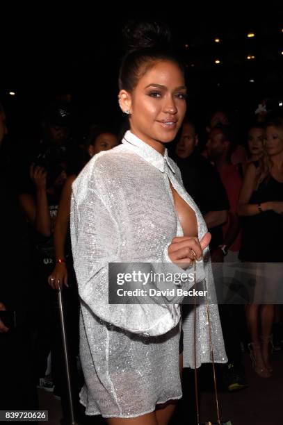 Dancer Cassie arrives on T-Mobile's magenta carpet duirng the Showtime, WME IME and Mayweather Promotions VIP Pre-Fight Party for Mayweather vs....