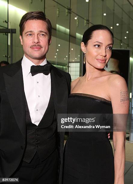 Brad Pitt and Angelina Jolie attend Belstaff's "The Curious Case Of Benjamin Button" Premiere & After Party on December 8, 2008 in Los Angeles,...