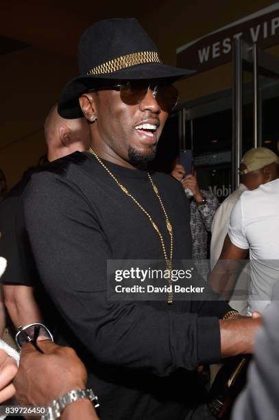 Recording artist Sean "Puffy" Combs arrives on T-Mobile's magenta carpet duirng the Showtime, WME IME and Mayweather Promotions VIP Pre-Fight Party...