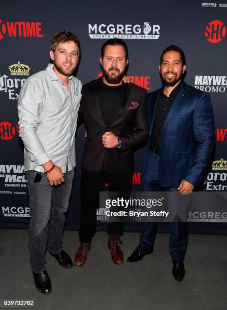 Actors Max Thieriot, A. J. Buckley and Neil Brown Jr. Attend the Showtime, WME IME and Mayweather Promotions VIP Pre-Fight party for Mayweather vs....