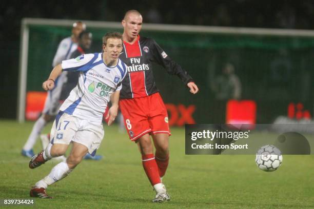 Benoit PEDRETTI / Didier DIGARD - - Auxerre / PSG - 17 eme journee de Ligue 1,