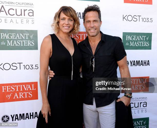 Actors Arianne Zucker and Shawn Christian attend the Festival of Arts Celebrity Benefit Event on August 26, 2017 in Laguna Beach, California.