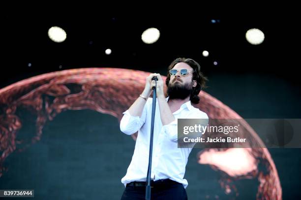 Father John Misty performs during MusicFestNW presents Project Pabst at Tom McCall Waterfront Park on August 27, 2017 in Portland, Oregon.