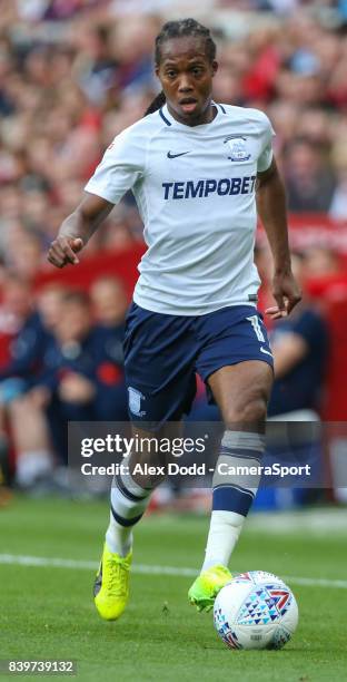 Preston North End's Daniel Johnson during the Sky Bet Championship match between Middlesbrough and Preston North End at Riverside Stadium on August...