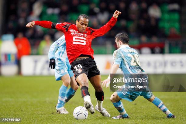 Jimmy BRIAND / Mathieu VALBUENA - - Rennes / Marseille - 20eme journee de L1 - ,