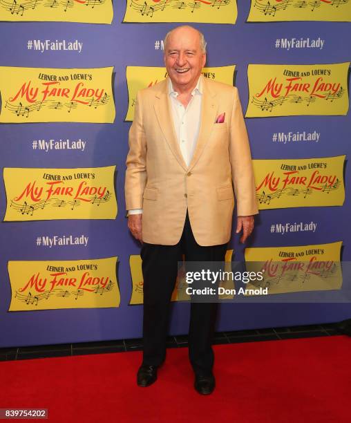 Alan Jones arrives ahead of My Fair Lady premiere at Capitol Theatre on August 27, 2017 in Sydney, Australia.