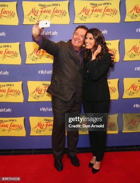 Peter Everett and Zoe Ventoura arrives ahead of My Fair Lady premiere at Capitol Theatre on August 27, 2017 in Sydney, Australia.