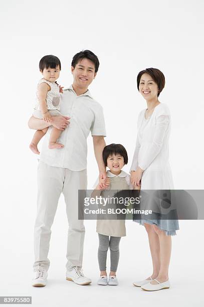 portrait of family, studio shot - japanese girls hot fotografías e imágenes de stock