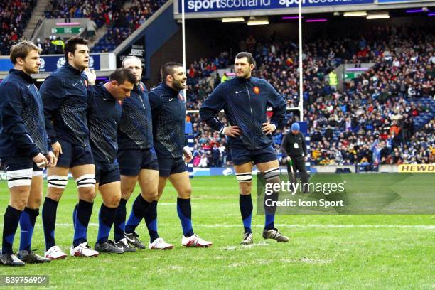 Elvis VERMEULEN / Loic JACQUET / Julien BRUGNAUT / William SERVAT / Lionel FAURE / Lionel NALLET - Equipe de France - - Ecosse / France - Tournoi de...