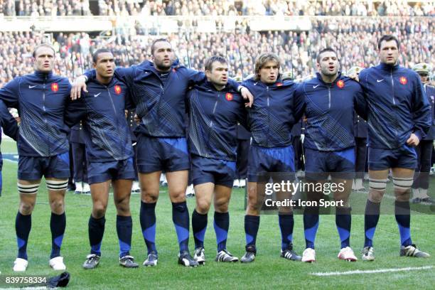 Julien BONNAIRE / Thierry DUSAUTOIR / Arnaud MELA / Nicolas MAS / Dimitri SZARZEWSKI / Lionel FAURE / Lionel NALLET - - France / Irlande - Tournoi...