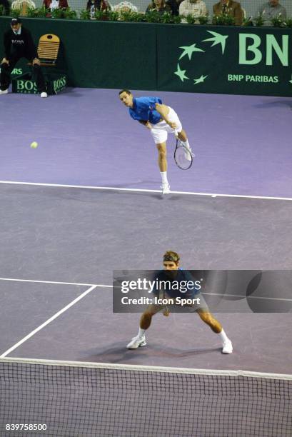 Mickael LLODRA / Arnaud CLEMENT - Double - - Roumanie / France - Coupe Davis 2008 - Bucarest -