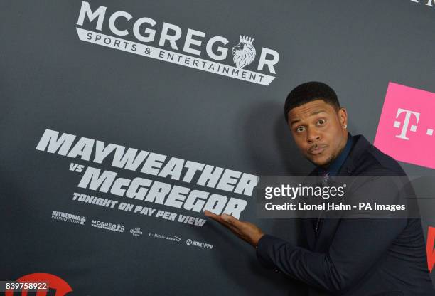 Pooch Hall attends the Floyd Mayweather Jr v Conor McGregor fight at the T-Mobile Arena, Las Vegas.