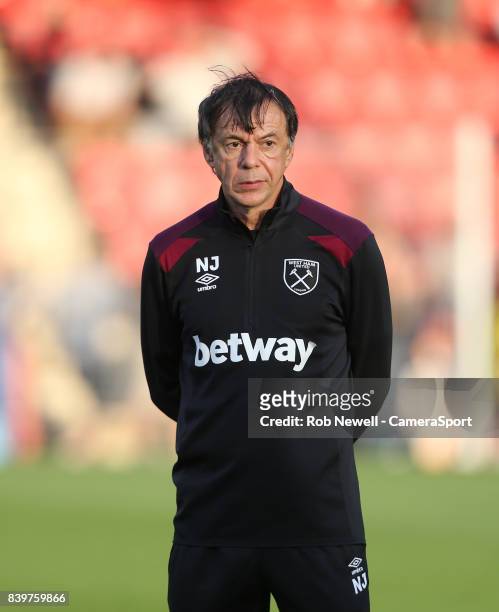 West Ham United Assistant First Team Manager Nikola Jurcevic during the Carabao Cup Second Round match between Cheltenham Town and West Ham United at...