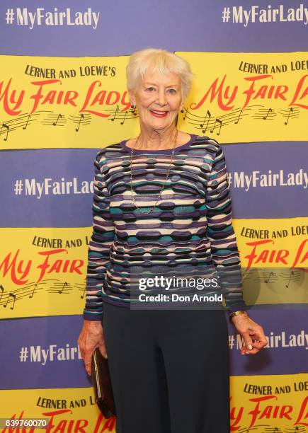 Bunty Turner arrives ahead of My Fair Lady premiere at Capitol Theatre on August 27, 2017 in Sydney, Australia.