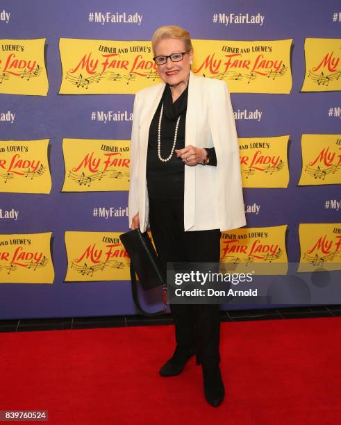 Bronwyn Bishop arrives ahead of My Fair Lady premiere at Capitol Theatre on August 27, 2017 in Sydney, Australia.