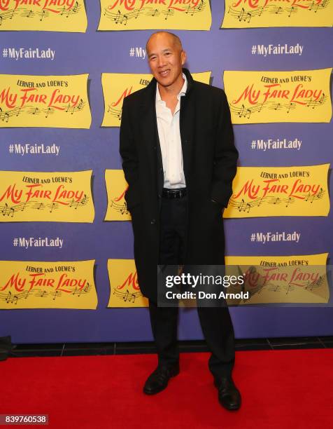 Charlie Teo arrives ahead of My Fair Lady premiere at Capitol Theatre on August 27, 2017 in Sydney, Australia.