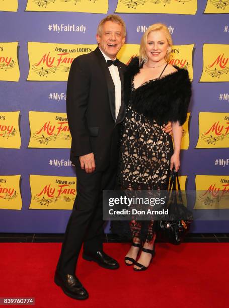 Simon Burke and Helen Dallimore arrives ahead of My Fair Lady premiere at Capitol Theatre on August 27, 2017 in Sydney, Australia.