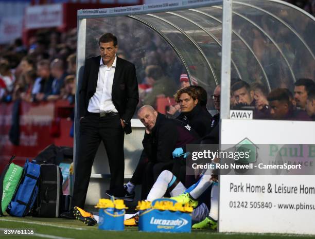 West Ham United manager Slaven Bilic during the Carabao Cup Second Round match between Cheltenham Town and West Ham United at Whaddon Road on August...