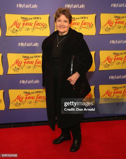 Lorraine Bailey arrives ahead of My Fair Lady premiere at Capitol Theatre on August 27, 2017 in Sydney, Australia.