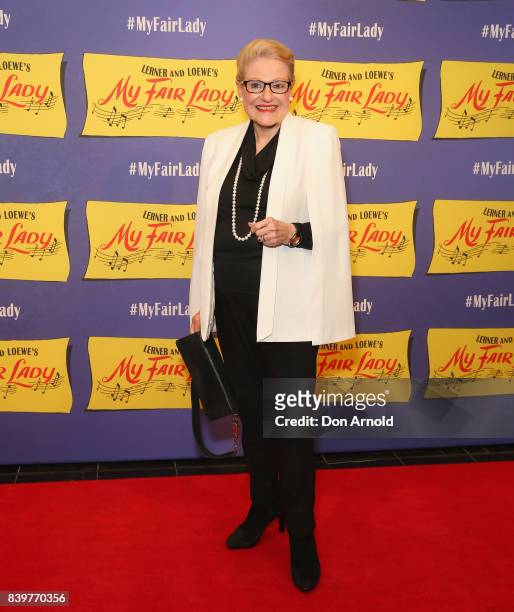 Bronwyn Bishop arrives ahead of My Fair Lady premiere at Capitol Theatre on August 27, 2017 in Sydney, Australia.