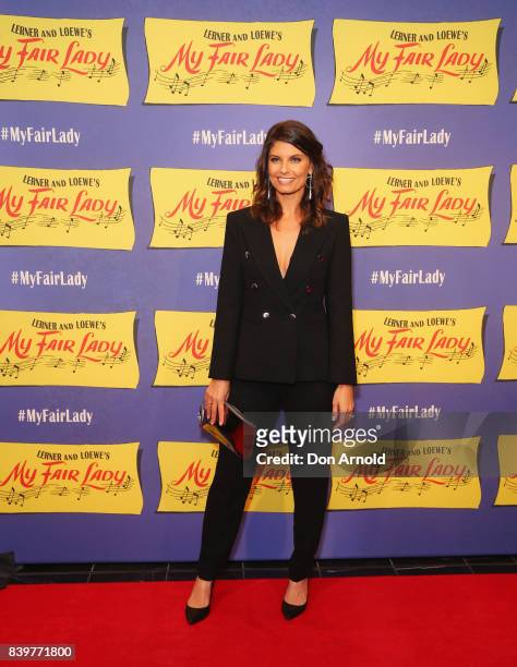 Zoe Ventoura arrives ahead of My Fair Lady premiere at Capitol Theatre on August 27, 2017 in Sydney, Australia.