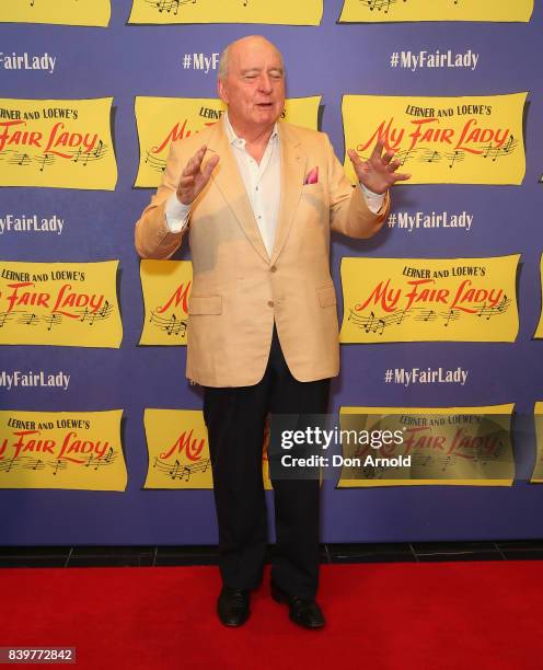 Alan Jones arrives ahead of My Fair Lady premiere at Capitol Theatre on August 27, 2017 in Sydney, Australia.