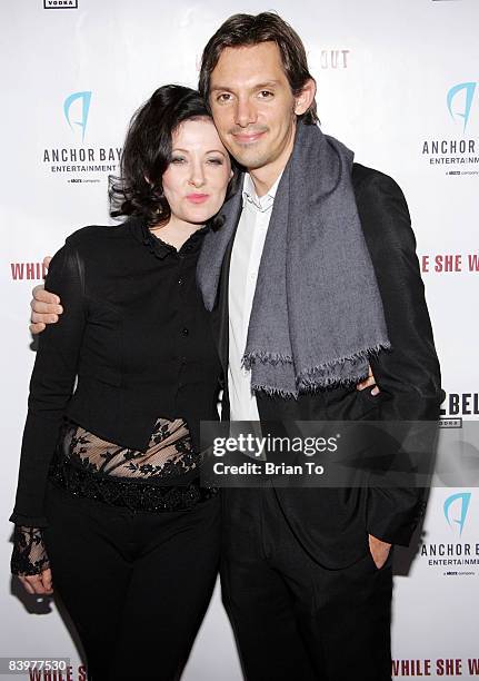 Writer/director Susan Montford and actor Lukas Haas arrive at "While She Was Out" - Los Angeles Premiere - Arrivals at the Arclight Hollywood on...