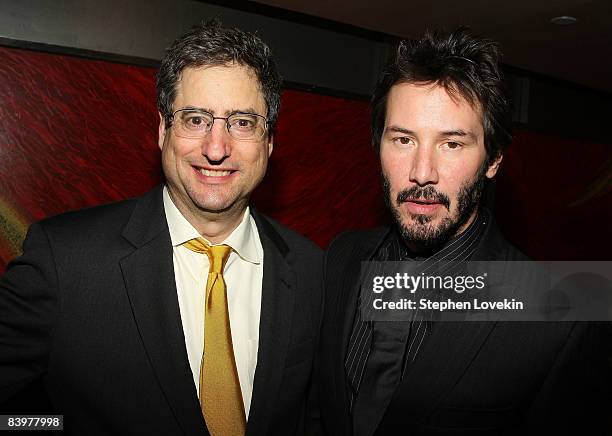 And Chairman for Fox Filmed Entertainment Tom Rothman and actor Keanu Reeves attend "The Day The Earth Stood Still" Premiere After Party at Compass...